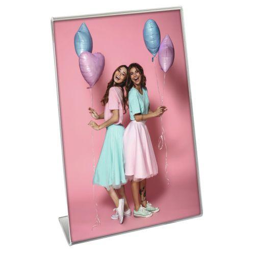 Hama Portrait Picture Frame, Acrylic, 13 x 18 cm Pictures, L-Shaped Stand-0