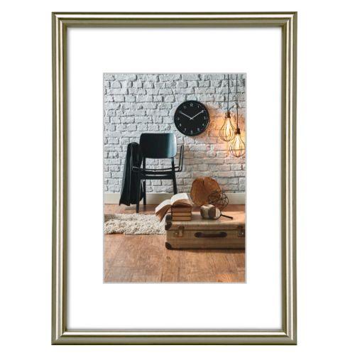 Hama Sevilla Decor Plastic A4 Picture Frame, 15 x 20 cm Pictures, Hanger, Grey Matt-0