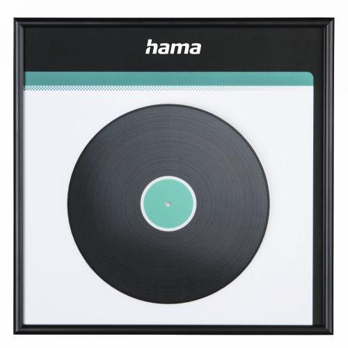 Hama LP Wall Mount Cover Frame, Aluminium, Black, 31.5 x 31.5 cm-0