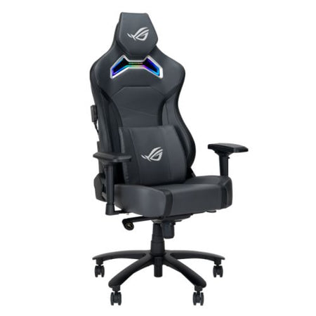 Asus ROG Chariot X (Wide) RGB Gaming Chair, Racing-Car Style, Premium PU Leather, Memory-Foam Lumbar, 4D Armrests, 155° Recline,  Tilt & Class 4 Gas Lift, Grey-0