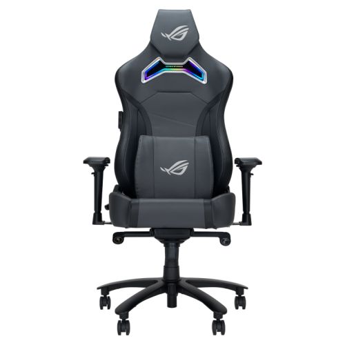 Asus ROG Chariot X (Wide) RGB Gaming Chair, Racing-Car Style, Premium PU Leather, Memory-Foam Lumbar, 4D Armrests, 155° Recline,  Tilt & Class 4 Gas Lift, Grey-1