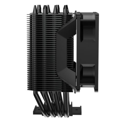 Cooler Master Hyper 411 Nano Heatsink & Fan, Intel & AMD Sockets, All Black, Direct Contact Tech, Aluminum Fins, 4 Heatpipes-1