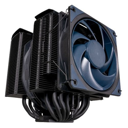 Cooler Master MasterAir MA824 Stealth Dual Tower Heatsink & Fans, Intel/AMD, 8 Heat Pipes, 2x Mobius Fans, 157mm High, All Black Design-0