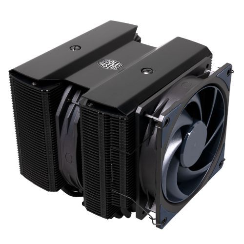 Cooler Master MasterAir MA824 Stealth Dual Tower Heatsink & Fans, Intel/AMD, 8 Heat Pipes, 2x Mobius Fans, 157mm High, All Black Design-1