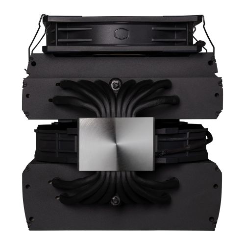 Cooler Master MasterAir MA824 Stealth Dual Tower Heatsink & Fans, Intel/AMD, 8 Heat Pipes, 2x Mobius Fans, 157mm High, All Black Design-3