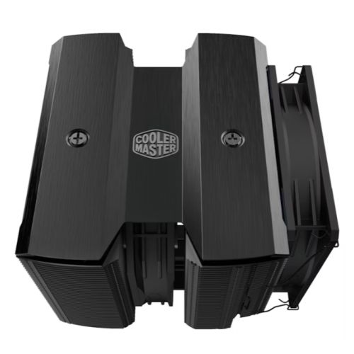 Cooler Master MasterAir MA824 Stealth Dual Tower Heatsink & Fans, Intel/AMD, 8 Heat Pipes, 2x Mobius Fans, 157mm High, All Black Design-4