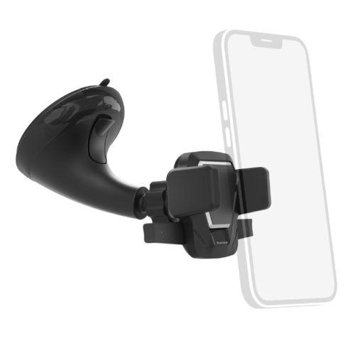 Hama Easy Snap Car Mobile Phone Holder with Suction Cup, 360° Rotation-0