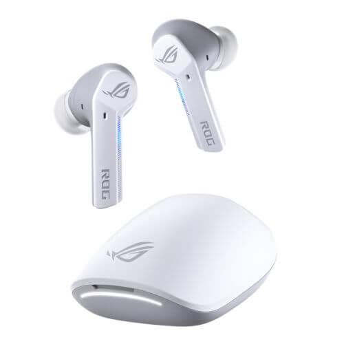 Asus ROG Cetra True Wireless Earphones, Active Noise Cancellation, Ambient Mode, Charging Case, Water Resistant, Touch Controls, LED Lighting, Moonlight White-2