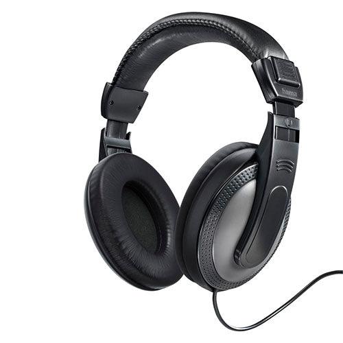 Hama ShellTV Headphones, 3.5 mm Jack (6.35mm Adapter), 40mm Drivers, 6m Cable, Padded Headband, Black/Dark Grey-0