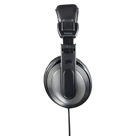 Hama ShellTV Headphones, 3.5 mm Jack (6.35mm Adapter), 40mm Drivers, 6m Cable, Padded Headband, Black/Dark Grey-1