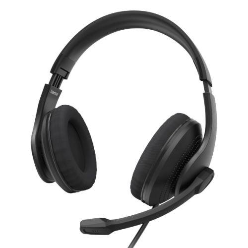 Hama HS-USB300 V2 Lightweight Office Headset with Boom Mic, USB-A, Breathable Mesh, In-line Controls-0