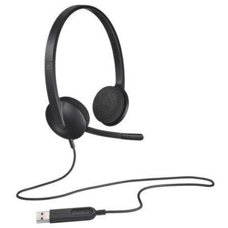 Logitech H340 Headset, Boom Microphone, Lightweight, USB, 1.8M Cable-1