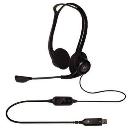 Logitech PC 960 Headset, Boom Microphone, Inline Controls, USB-1