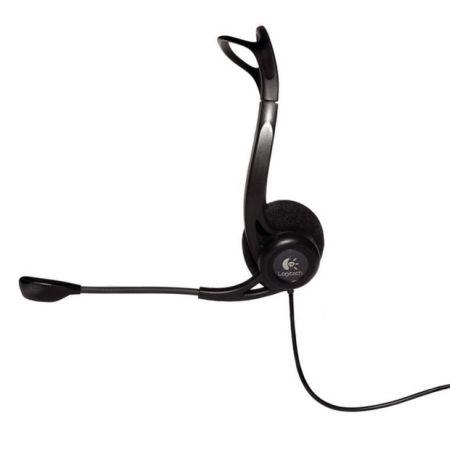 Logitech PC 960 Headset, Boom Microphone, Inline Controls, USB-2