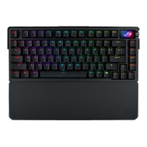 Asus ROG AZOTH Extreme Compact 75% Mechanical RGB Gaming Keyboard, Wireless/Btooth/USB, NX Snow Switches, 8000Hz, OLED Display, Control Knob-1