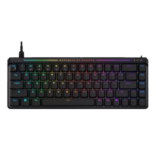 Asus ROG FALCHION ACE HFX Compact 65% Analog RGB Gaming Keyboard, Wired (Dual USB-C), ROG HFX Magnetic Switches, Rapid Trigger, Touch Panel-0