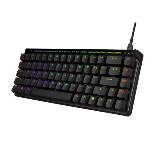 Asus ROG FALCHION ACE HFX Compact 65% Analog RGB Gaming Keyboard, Wired (Dual USB-C), ROG HFX Magnetic Switches, Rapid Trigger, Touch Panel-1