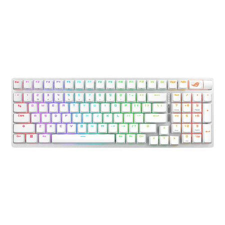 Asus ROG STRIX SCOPE II 96 Wireless Mechanical RGB Gaming Keyboard, 96% Layout, Streamer Hotkeys, Multifunction Controls, Sound-Dampening, White-1