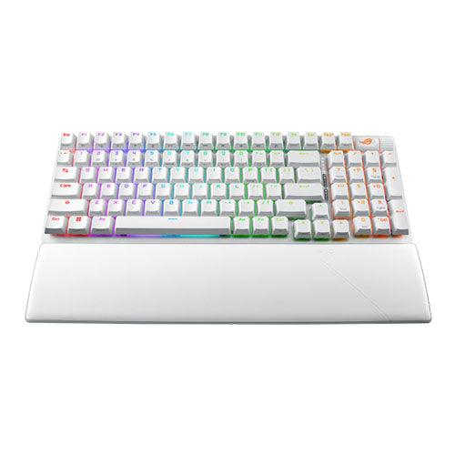 Asus ROG STRIX SCOPE II 96 Wireless Mechanical RGB Gaming Keyboard, 96% Layout, Streamer Hotkeys, Multifunction Controls, Sound-Dampening, White-2