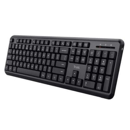 Trust TK-350 Wireless Membrane Keyboard, Spill-Proof, Silent Keys, Media Keys, Black-1