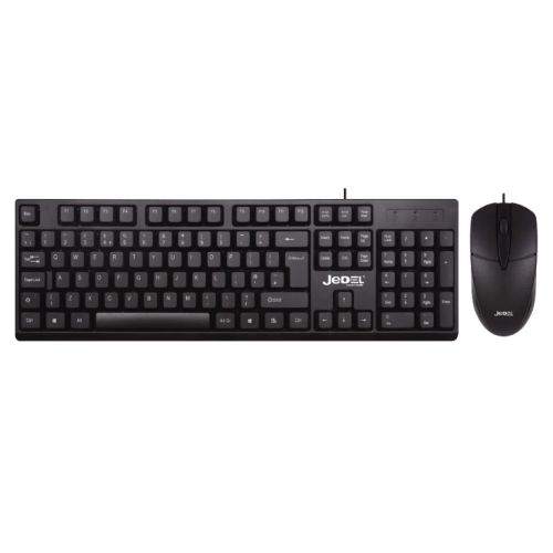 Jedel G13 Wired Keyboard and Mouse Desktop Kit, USB, Retail-0