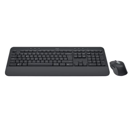 Logitech Signature MK650 Wireless Keyboard and Mouse Kit, SilentTouch, Palm Rest, 4000 DPI Mouse, Graphite-0