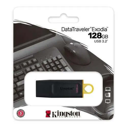 Kingston 128GB USB 3.2 Gen1 Memory Pen, DataTraveler Exodia, Cap, Key £ 5.74 X-Case