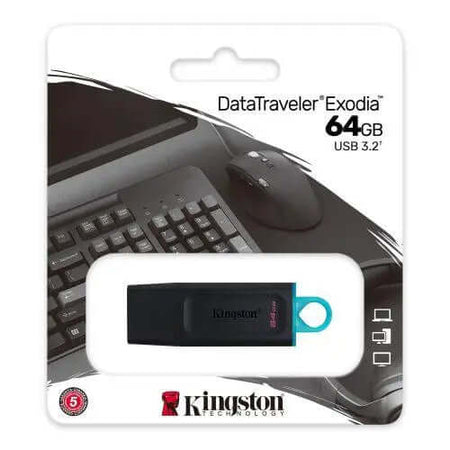 Kingston 64GB USB 3.2 Gen1 Memory Pen, DataTraveler Exodia, Cap, Key £ 3.60 X-Case