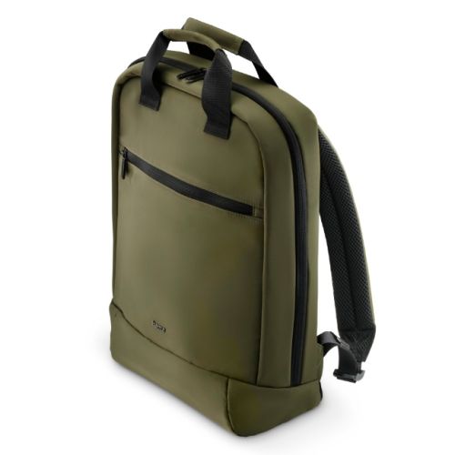 Hama Ultra Lightweight Laptop Backpack, Up to 16.2", Padded Compartment, Front Pocket, Trolley Strap, Water-Repellent, Eco-Friendly, Olive Green-0