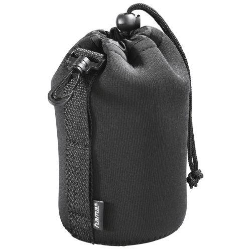 Hama Large Neoprene Lens Pouch, 95 x 130 mm, Snap Hook, Belt Loop-0