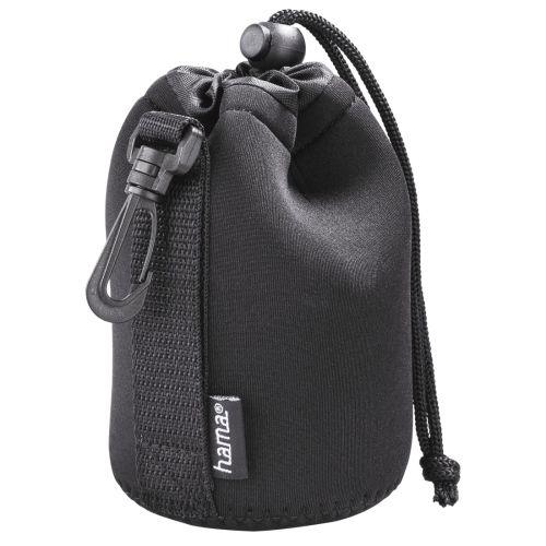 Hama Medium Neoprene Lens Pouch, 75 x 80 mm, Snap Hook, Belt Loop-0