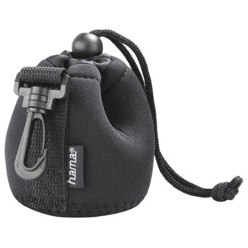 Hama Small Neoprene Lens Pouch, 50 x 65 mm, Snap Hook, Belt Loop-0