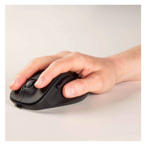 Hama MW-500 Rechargeable Optical Wireless Mouse, 1600 DPI, Ergonomic, Thumb Rest, Up to 75 Days Battery, Black-5