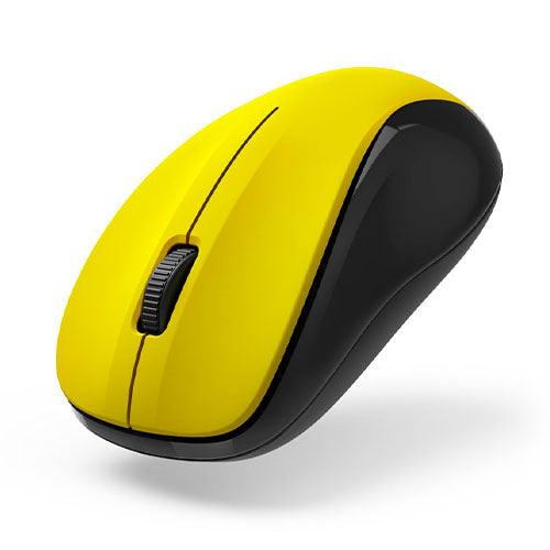 Hama MW-300 V2 Wireless Optical Mouse, 3 Buttons, Quiet, Ambidextrous, Yellow/Black-1