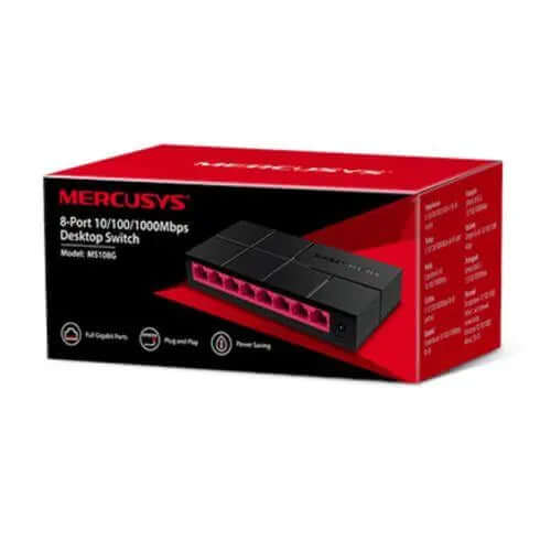 Mercusys (MS108G) 8-Port Gigabit Unmanaged Desktop Switch, Plastic £ 11.67 X-Case