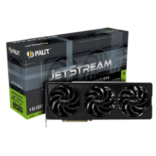 Palit RTX4070 Ti SUPER JetStream, 16GB DDR6X, HDMI, 3 DP, 2610MHz Clock-0