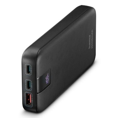 Hama PD 10 10000mAh Fast Charge Powerbank, USB-A, 2x USB-C, LED Capacity Indicator, Grey-0