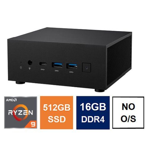 Spire Mini PC, Asus PN52 Case, Ryzen 9 5900HX, 16GB 3200MHz, 512GB SSD, 2.5G LAN, Wi-Fi 6E, HDMI, DP, USB-C, VESA Mountable, No Operating System-0