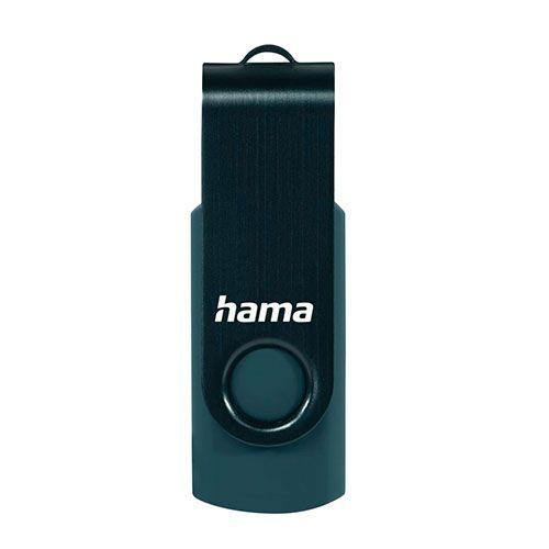 Hama Rotate 256GB USB 3.0 Memory Pen, Rotating Cap, Keyring, Petrol Blue-2