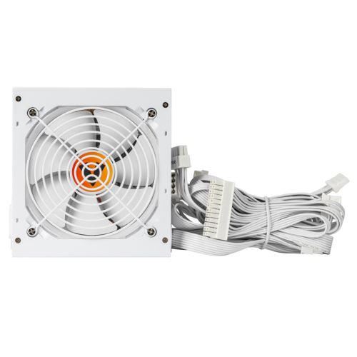 Vida 500W ATX PSU, 80+ Bronze, Fluid Dynamic Ultra-Quiet Fan, PCIe, Flat White Cables, Power Lead Not Included, White-2