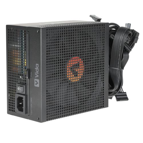 Vida 650W Heracles Black ATX Gaming PSU, 80+ Bronze, 14cm Ultra-Quiet FDM Fan, Flat Black Cables, Power Lead Not Included-1