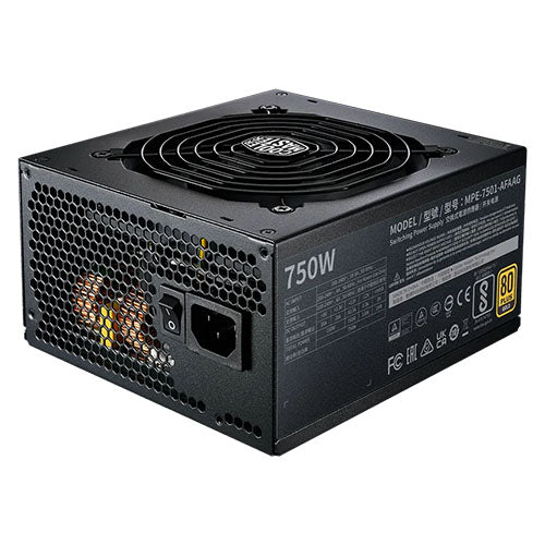 Cooler Master 750W MWE Gold V2 ATX 3.1 PSU, Fully Modular, HDB Bearing Fan, 80+ Gold, PCIe 5.1-4