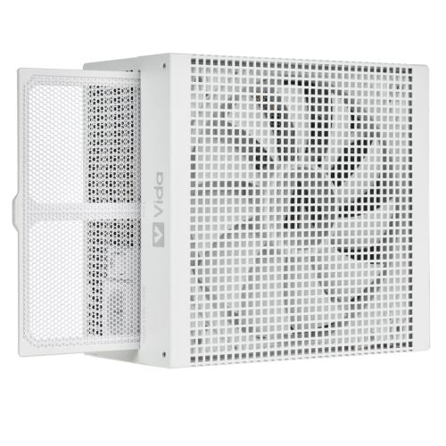 Vida 750W Heracles White ATX Gaming PSU, 80+ Bronze, 14cm Ultra-Quiet FDM Fan, Flat White Cables, Power Lead Not Included-2