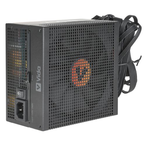 Vida 750W Heracles Black ATX Gaming PSU, 80+ Bronze, 14cm Ultra-Quiet FDM Fan, Flat Black Cables, Power Lead Not Included-1