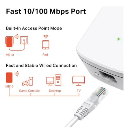 Mercusys (ME10) 300Mbps Wall-Plug Wifi Range Extender, 1x 10/100 LAN, AP Mode-4