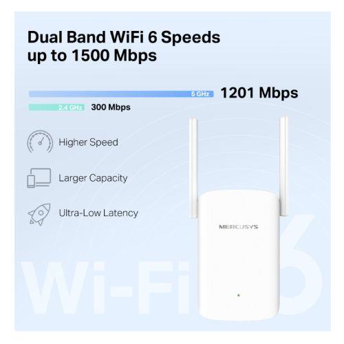 Mercusys (ME60X) AX1500 Dual Band Wall-Plug Wi-Fi 6 Range Extender, 1x GB LAN, AP Mode-3