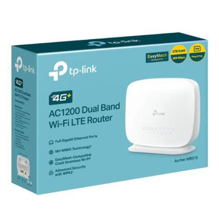 TP-Link (Archer MR515) 4G+ Cat6 AC1200 Wireless Dual Band Gigabit Router, MU-MIMO, GB WAN/LAN, Wi-Fi Router Mode, EasyMesh-3