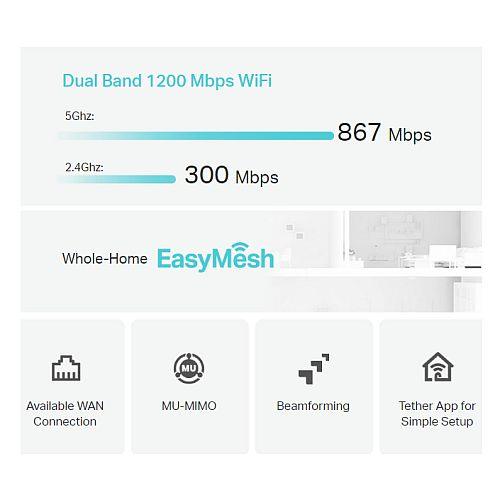 TP-Link (Archer MR515) 4G+ Cat6 AC1200 Wireless Dual Band Gigabit Router, MU-MIMO, GB WAN/LAN, Wi-Fi Router Mode, EasyMesh-5