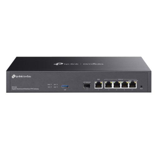 TP-LINK (ER7406) Omada Gigabit Rackmount/Desktop VPN Gateway, GB SFP WAN/LAN, 5x GB Ports, USB, Centralized Management-0