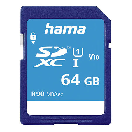 Hama 64GB SDXC Card, UHS-I Class 10, 90MB/s-0